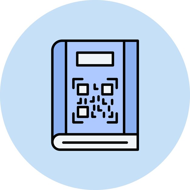 Imagen vectorial de icono de código QR Puede utilizarse para la biblioteca