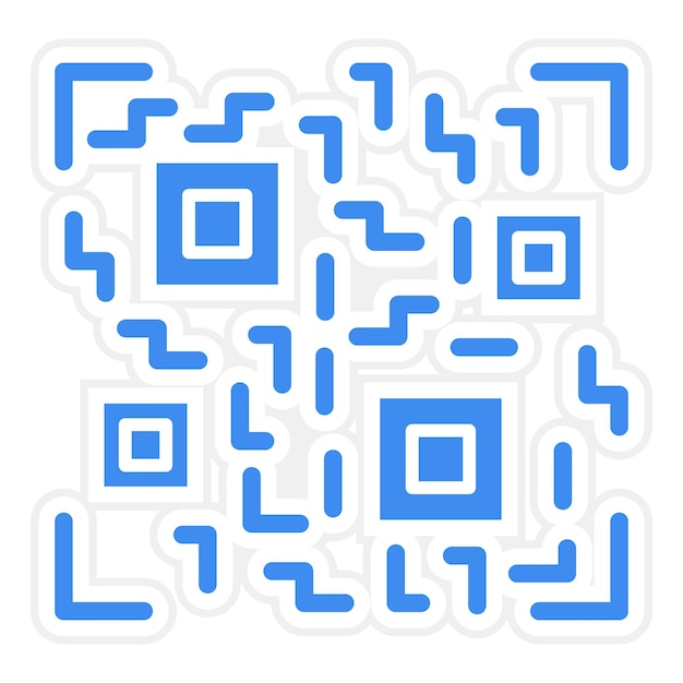 Imagen vectorial de icono de código QR Puede utilizarse para el comercio electrónico
