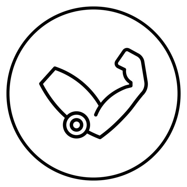 Imagen vectorial del icono del codo del golfista Se puede usar para el dolor corporal