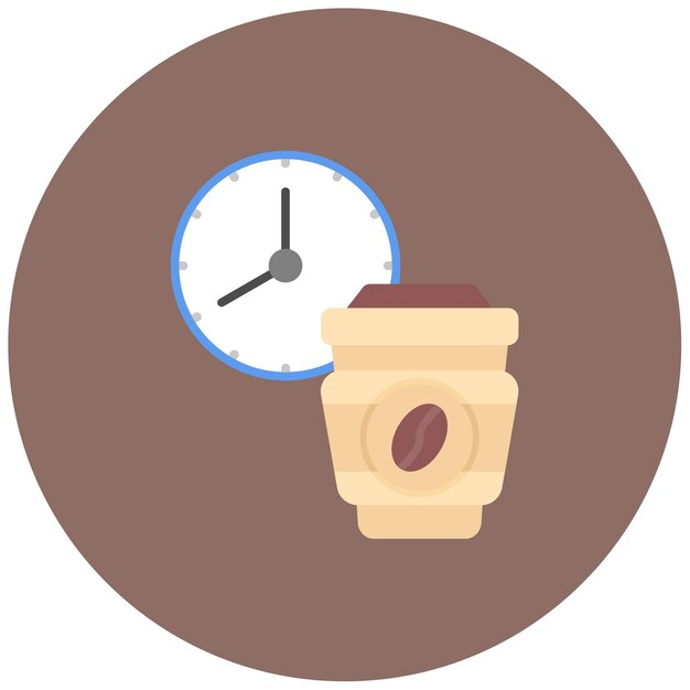 Vector imagen vectorial del icono de coffee break se puede utilizar para la gestión empresarial