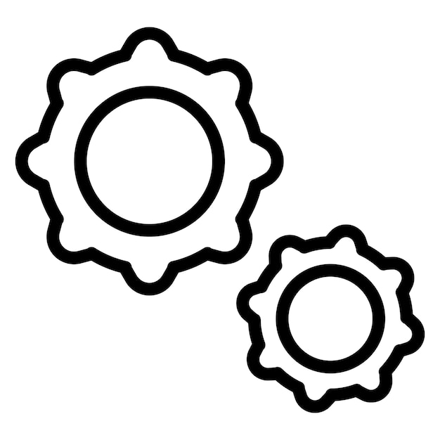 Imagen vectorial del icono Cog Se puede utilizar para la robótica