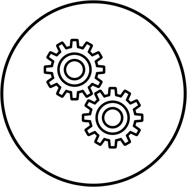 Imagen vectorial del icono de Cogs Se puede usar para Auto Racing