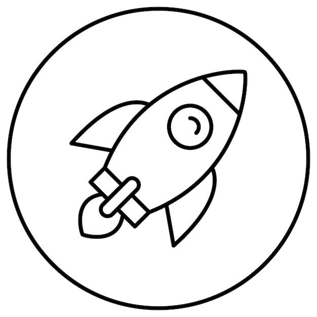 Imagen vectorial del icono del cohete Se puede usar para el inicio de negocios