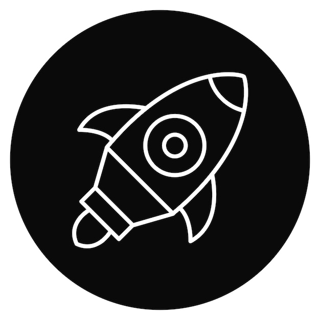 Imagen vectorial de icono de cohete Se puede usar para negocios y oficinas
