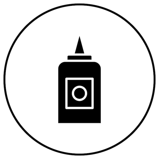 La imagen vectorial del icono de cola líquida se puede utilizar para coser