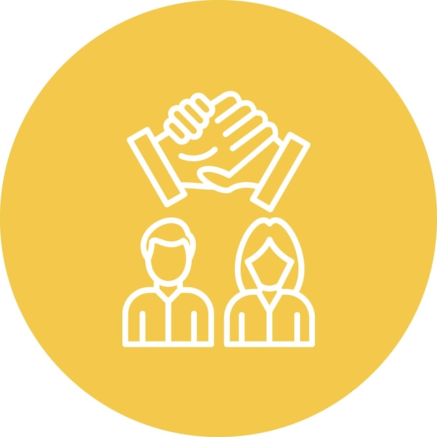 Imagen vectorial del icono de colaboración en equipo Se puede utilizar para la gestión de proyectos