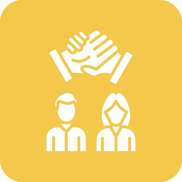 Imagen vectorial del icono de colaboración en equipo Se puede utilizar para la gestión de proyectos