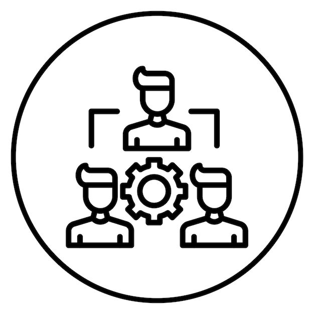 Imagen vectorial del icono de colaboración del equipo Se puede utilizar para el rendimiento empresarial