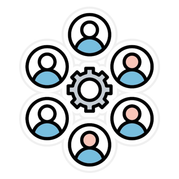 Imagen vectorial de icono de colaboración Se puede utilizar para el emprendimiento