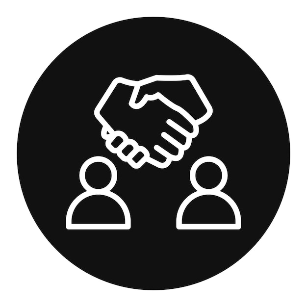 Imagen vectorial del icono de colaboración Se puede utilizar para la evaluación del proyecto