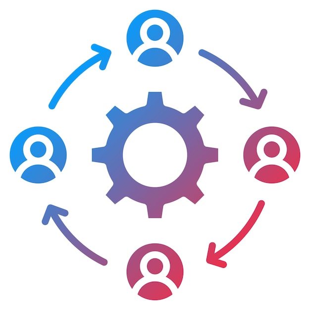 Imagen vectorial de icono de colaboración Se puede utilizar para la tecnología de marketing