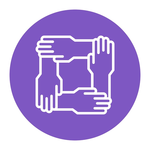 Imagen vectorial del icono de los colaboradores Se puede utilizar para la relación social