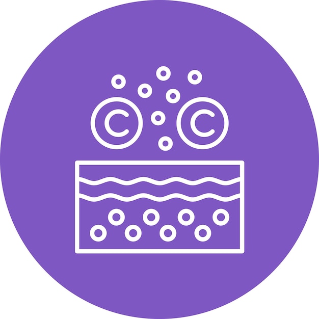 Imagen vectorial del icono del colágeno Se puede utilizar para el cuidado de la piel