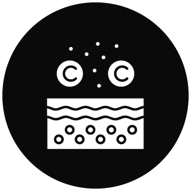 Imagen vectorial del icono del colágeno Se puede utilizar para el cuidado de la piel