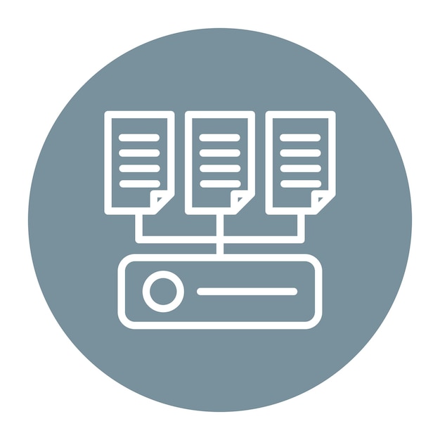 Imagen vectorial del icono de la colección de datos Se puede utilizar para la ciencia de datos