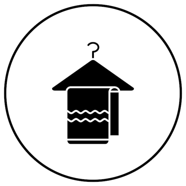 Imagen vectorial del icono del colgante de toallas Se puede utilizar para interiores