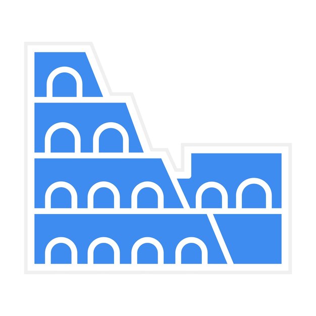 Imagen vectorial del icono del Coliseo Se puede usar para Landmarks