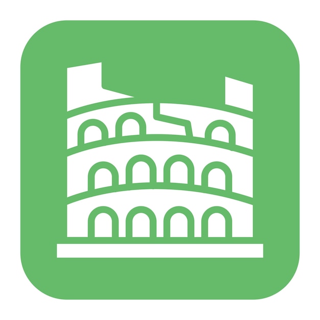 Imagen vectorial del icono del Coliseo Puede utilizarse para Italia