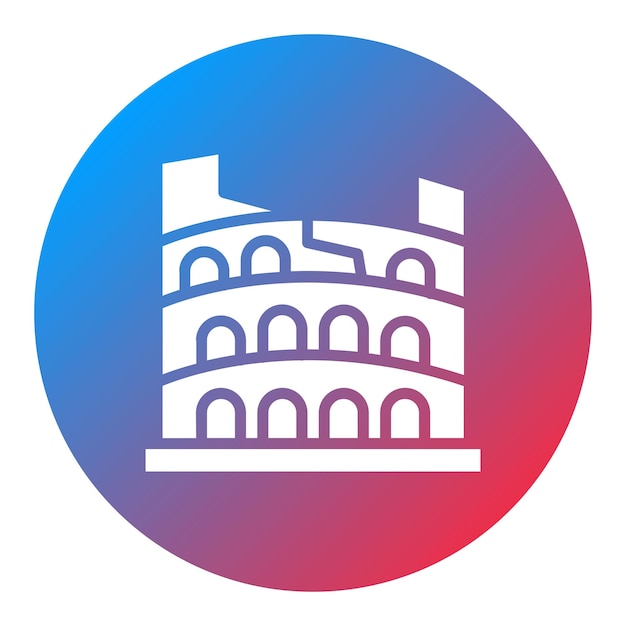 Imagen vectorial del icono del Coliseo Puede utilizarse para Italia