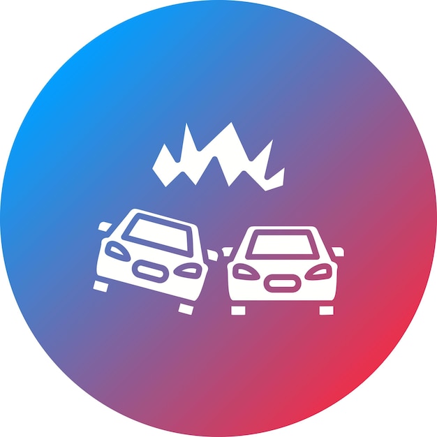 La imagen vectorial del icono de colisión se puede utilizar para la física