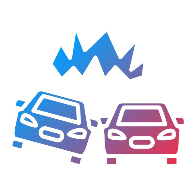 La imagen vectorial del icono de colisión se puede utilizar para la física