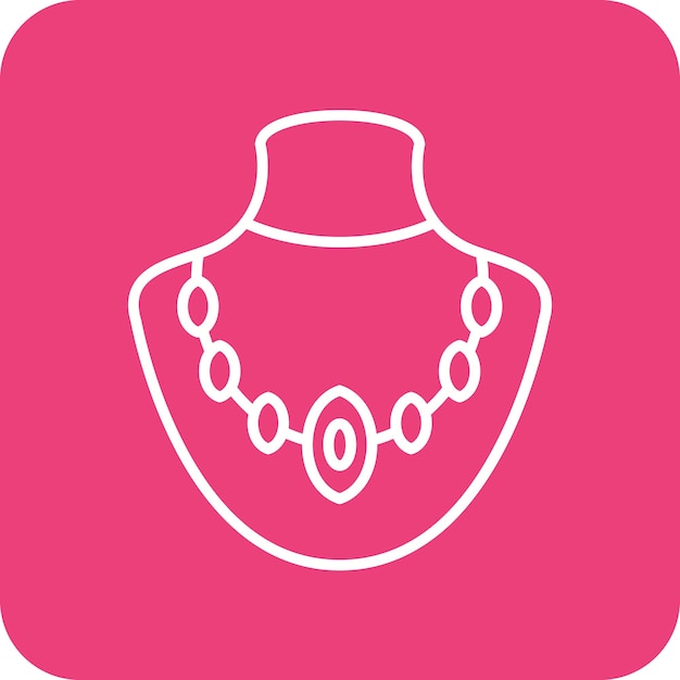 Imagen vectorial del icono del collar Se puede usar para Moda