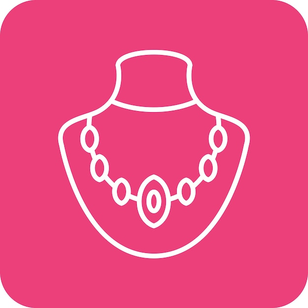 Vector imagen vectorial del icono del collar se puede usar para moda