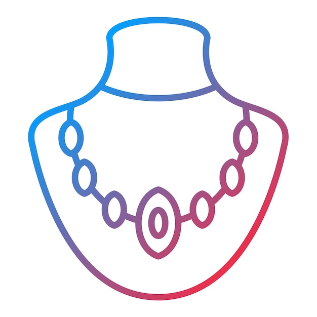 Imagen vectorial del icono del collar Se puede usar para Moda