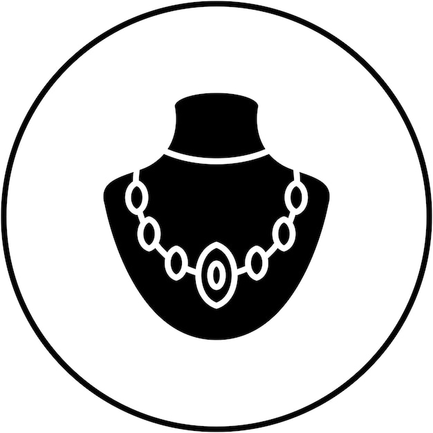 Vector imagen vectorial del icono del collar se puede usar para moda