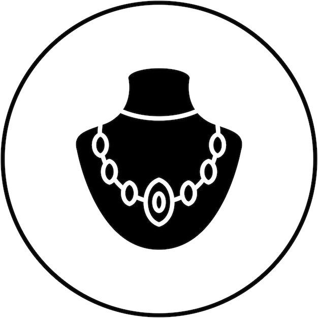 Imagen vectorial del icono del collar Se puede usar para Moda
