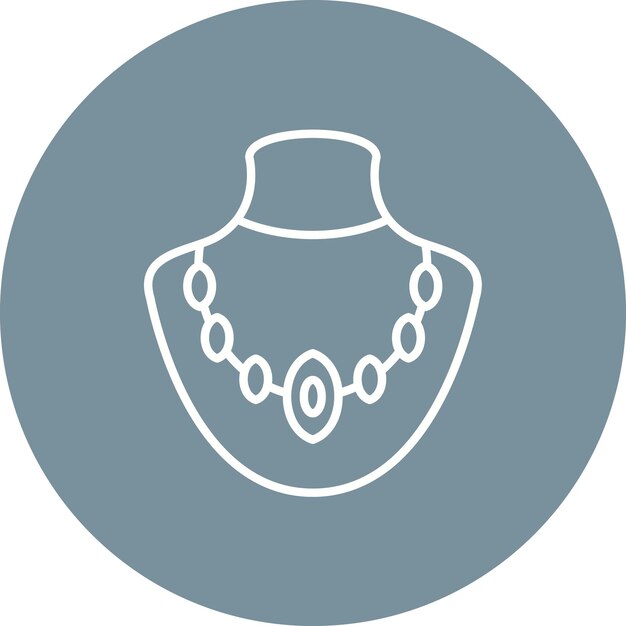 Imagen vectorial del icono del collar Se puede usar para Moda