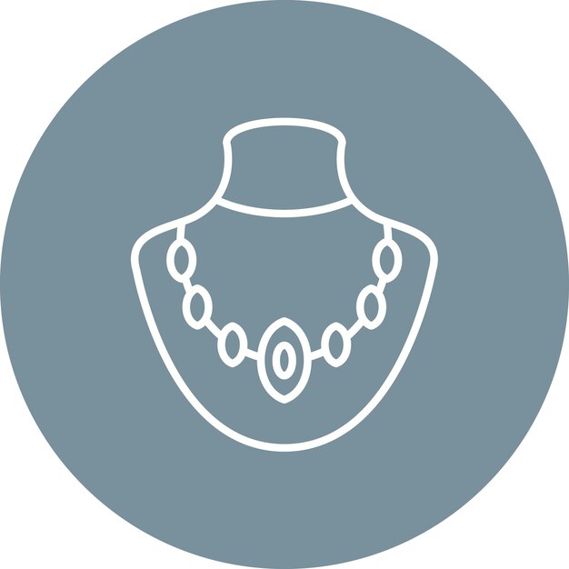 Imagen vectorial del icono del collar se puede usar para moda