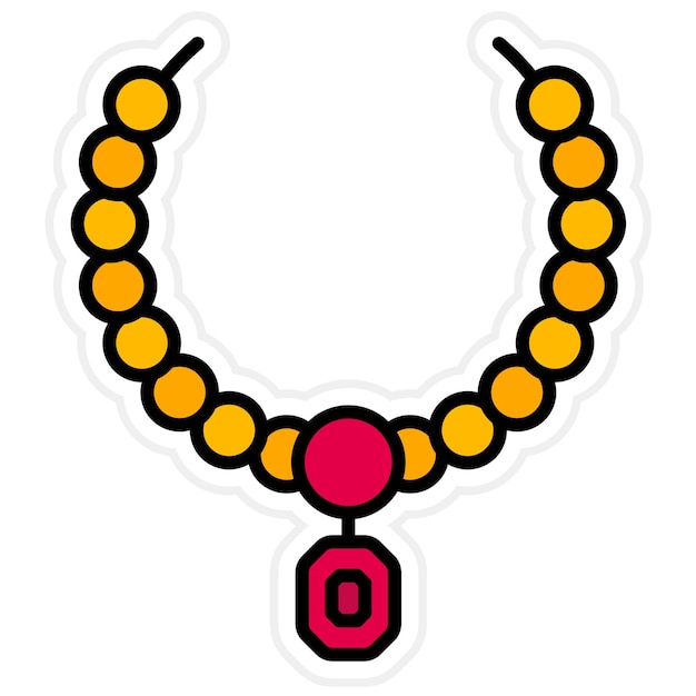 Imagen vectorial del icono del collar Se puede utilizar para la prehistoria