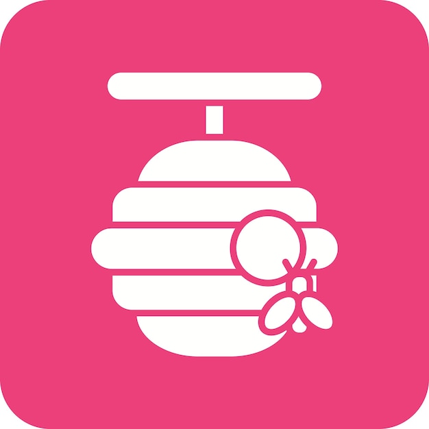 Imagen vectorial del icono de la colmena se puede usar para la primavera