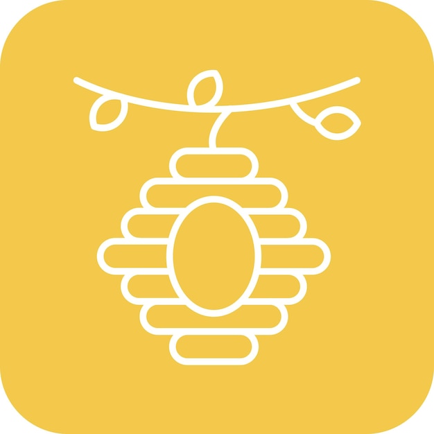 Imagen vectorial del icono de la colmena se puede utilizar para la agricultura y la jardinería