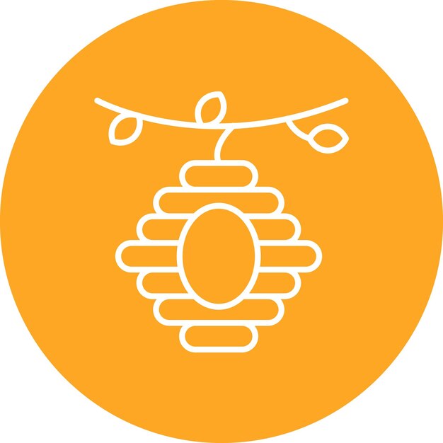 Imagen vectorial del icono de la colmena se puede utilizar para la agricultura y la jardinería