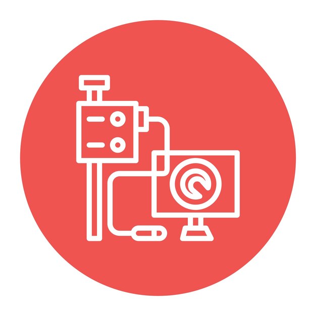 Imagen vectorial del icono de la colonoscopia Se puede utilizar para pruebas médicas