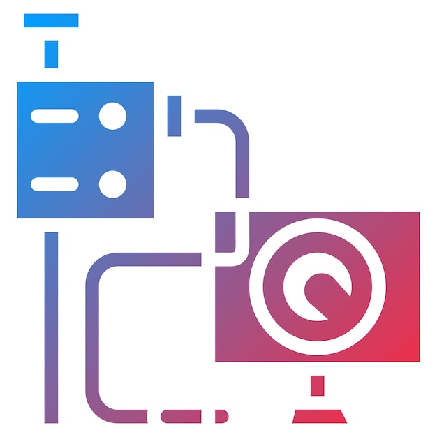 Imagen vectorial del icono de la colonoscopia Se puede utilizar para pruebas médicas