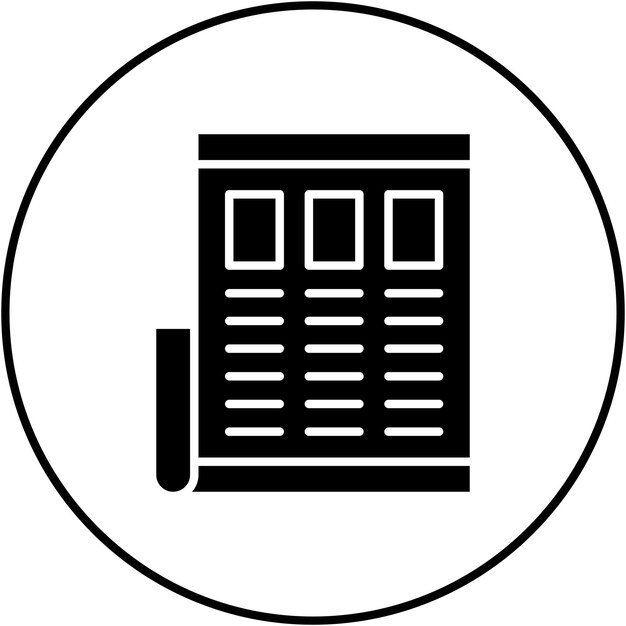 Imagen vectorial del icono de la columna de noticias Se puede usar para noticias y medios