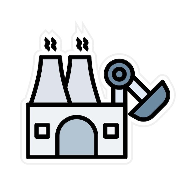 Imagen vectorial del icono de combustible fósil Se puede usar para el calentamiento global