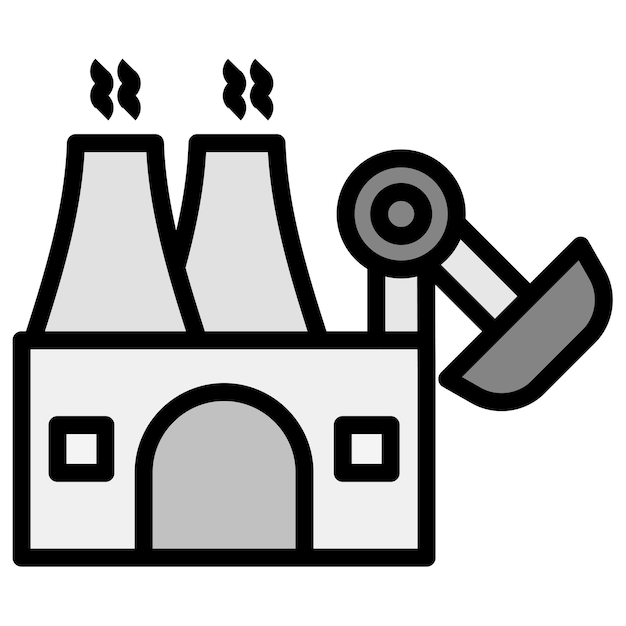 Imagen vectorial del icono de combustible fósil Se puede usar para el calentamiento global