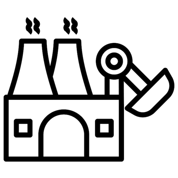 Imagen vectorial del icono de combustible fósil Se puede usar para el calentamiento global