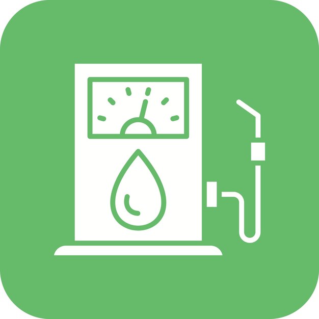 Imagen vectorial del icono de combustible de gas Puede utilizarse para la energía nuclear
