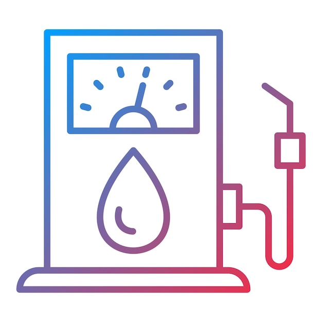 Imagen vectorial del icono de combustible de gas Puede utilizarse para la energía nuclear