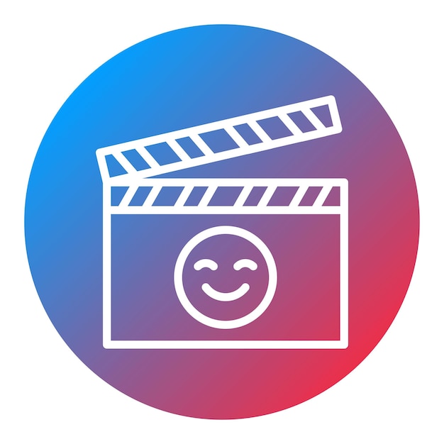 Imagen vectorial de icono de comedia romántica Se puede usar para géneros de películas