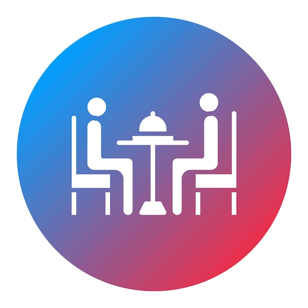 Imagen vectorial de icono de comedor Se puede utilizar para la planificación de vacaciones