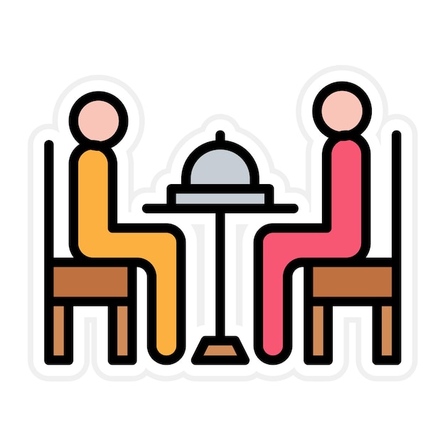 Imagen vectorial de icono de comedor Se puede utilizar para la planificación de vacaciones