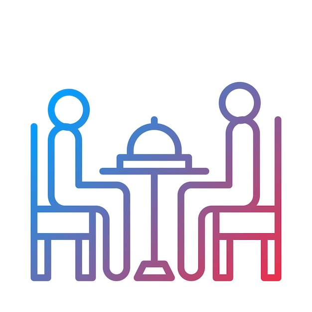 Imagen vectorial de icono de comedor Se puede utilizar para la planificación de vacaciones