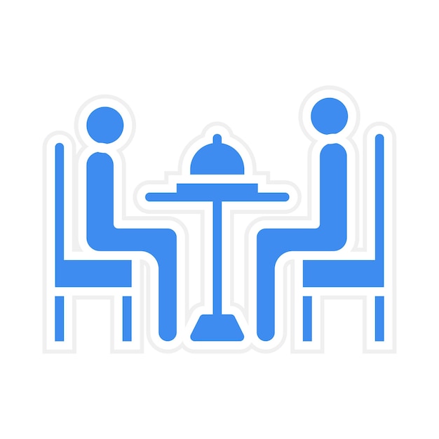 Imagen vectorial de icono de comedor Se puede utilizar para la planificación de vacaciones