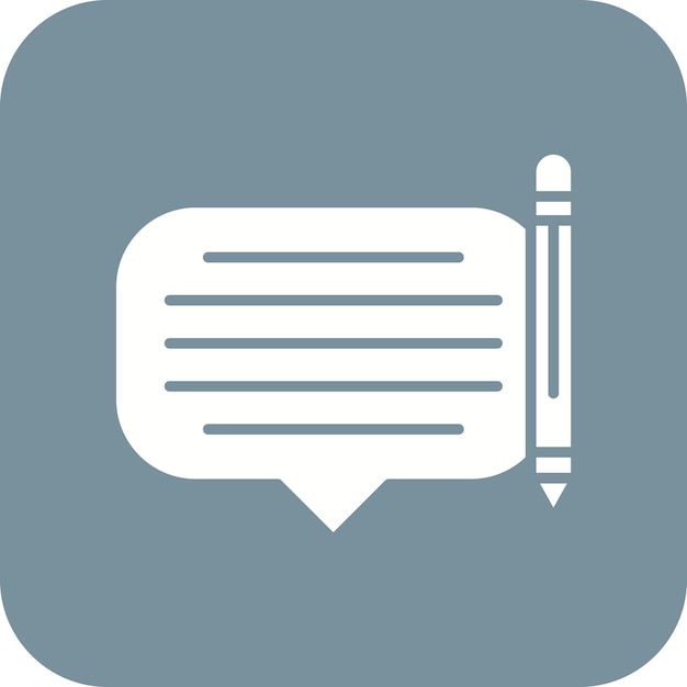 Imagen vectorial del icono del comentario Se puede utilizar para la retroalimentación del cliente